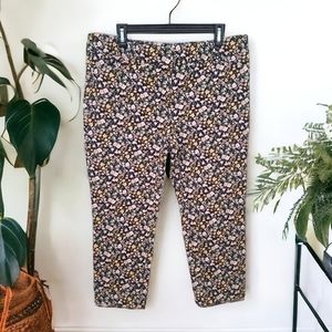 7th Avenue Design Studio New York &Company Floral Capri Pants Size 14